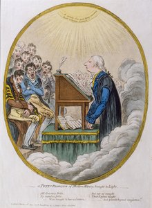 En lille professor i moderne historie bragt frem i lyset, udgivet af Hannah Humphrey i 1810 (ætsning med akvatint)