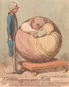 A Sphere, Projecting Against a Plane, 3. januar 1792., 3. januar 1792. af James Gillray