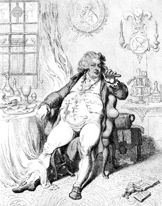 A Voluptuary Under the Horrors of Digestion, 1792. af James Gillray