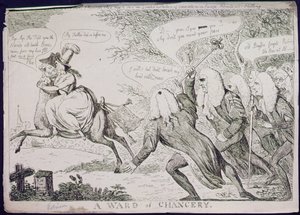 A Ward of Chancery, udgivet af S.W. Fores (ætsning) af James Gillray