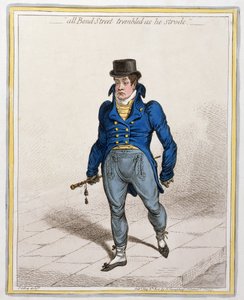 All Bond Street Trembled as he Strode, udgivet af Hannah Humphrey, 1802 (ætsning og gravering)