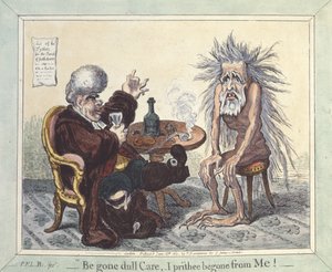 "Begone Dull Care, I Prithee Begone From Me", 1801dani af James Gillray