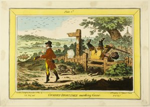 Cockney Sportsmen markeringsspil af James Gillray