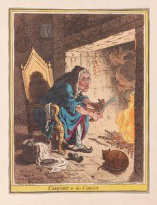 Comfort to the Corns, pub. 1800 (håndfarvet gravering)