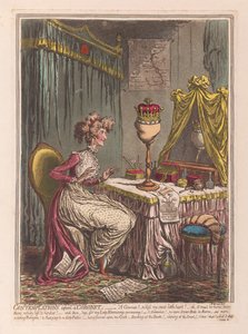 Contemplations upon a Coronet, pub. 1807 (håndfarvet gravering)