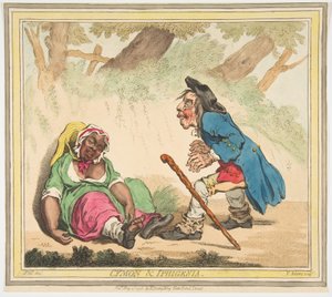 Cymon og Iphigenia, 2. maj 1796. af James Gillray
