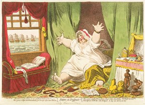 Dido in Despair, udgivet af Hannah Humphrey, 1801 (håndfarvet gravering)