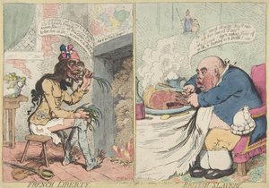 fransk frihed. Britisk slaveri, 21. december 1792., 21. december 1792. af James Gillray