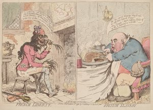 Fransk frihed og britisk slaveri af James Gillray