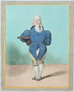 H.R.H. prinsen af Wales (1762-1830) udgivet af Hannah Humphrey i 1802 (håndfarvet radering)
