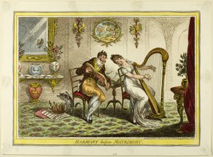 Harmoni før ægteskab af James Gillray
