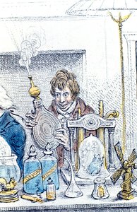 Humphry Davy, britisk kemiker og opfinder, 1802 af James Gillray