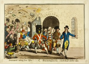Integritet trækker sig tilbage fra embedet af James Gillray