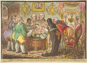 Lenfant Trouvé:-et eksempel på romersk velgørenhed!-eller-ulykken ved ikke at blive født med..., 19. maj 1808. af James Gillray