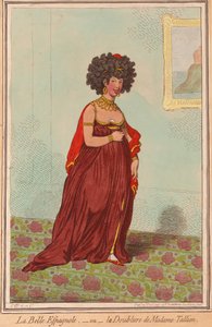 La Belle Espagnole eller La Doublure de Madame Tallien, pub 1796 (håndfarvet gravering)