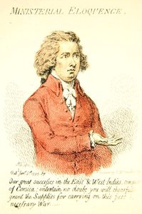 Ministerial Eloquence, udgivet af Hannah Humphrey i 1795 (håndfarvet gravering) (detalje fra 191281) af James Gillray