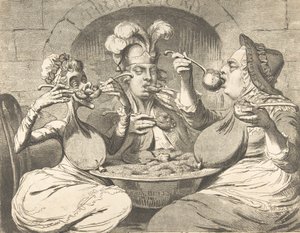 Monstrøse Krager ved en ny koalitionsfest, 29. maj 1787., 29. maj 1787. af James Gillray