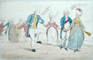 Monumenter for nylig opdaget på Salisbury Plain, udgivet af Hannah Humphrey i 1782 (håndfarvet radering) af James Gillray