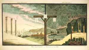 Old England, New France, The Contrast, udgivet af Hannah Humphrey, 1796