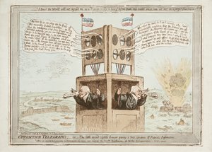 Opposition Telegraphs eller den lille andenseende advokat giver et sandt eksemplar af patriotisk information, 21. juni 1798 af James Gillray