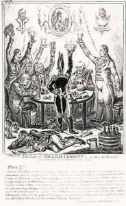 Plade 7, fra The Life of William Cobbett, skrevet af ham selv, pub. af H. Humphrey, 1809 af James Gillray