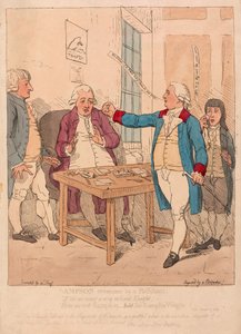 Sampson overvundet af en filistner, pub. 1782 (håndfarvet gravering)