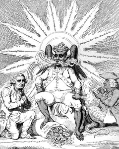 Satan i al sin herlighed..., 1792. af James Gillray