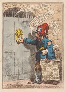 The Daily Advertiser, pub. 1797 (håndfarvet gravering)
