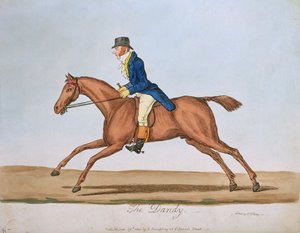 The Dandy, udgivet af Hannah Humphrey i 1810 (håndfarvet radering)