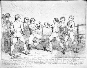 Det berømte slag mellem Richard Humphreys og Daniel Mendoza den 9. januar 1788