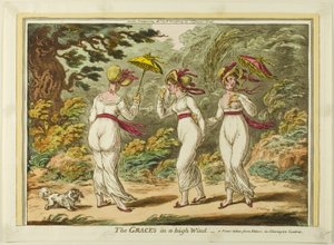Nådegaverne i høj vind af James Gillray
