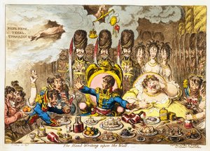 The Hand-Writing upon the Wall, pub. 1803 (håndfarvet gravering)