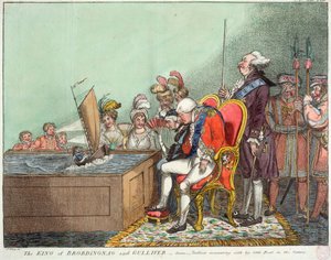 Kongen af Brobdingnag og Gulliver, efter 1804 (gravering) af James Gillray
