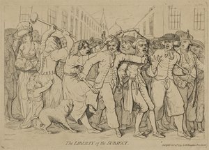 The Liberty of the Subject, udgivet 15. oktober 1779 af James Gillray