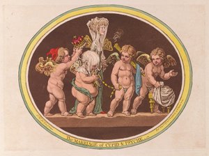 Ægteskabet mellem Amor og Psyke, pub. 1797 (håndfarvet gravering)