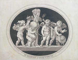 The Marriage of Cupid and Psyche, udgivet af Hannah Humphrey i 1797 af James Gillray