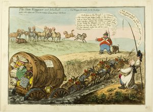 Staten Waggoner og John Bull af James Gillray