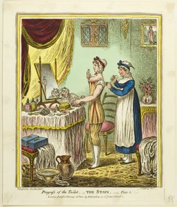The Stays, plade 1 fra Progress of the Toilet af James Gillray