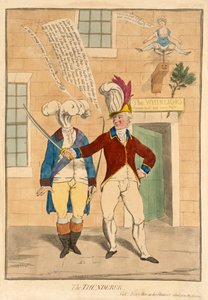 The Thunderer, pub. 1782 (håndfarvet gravering)