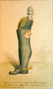 Tredive år har jeg boet i sognet Covent Garden, udgivet af Hannah Humphrey af James Gillray