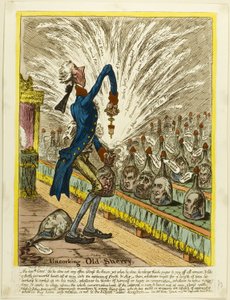 Afpropning af gammel sherry af James Gillray