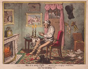 ?.Dette er et undskyld syn! Pub. 1786 (håndfarvet gravering)