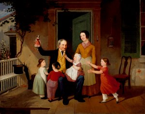 Et besøg af bedstefar, ca. 1850 af James Goodwin Clonney