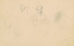 Studies of Figures, ca. 1836-43 (grafit på vævet papir) af James Goodwin Clonney