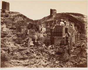 Klosteret i Mar Saba, ca. 1855 (foto) af James Graham