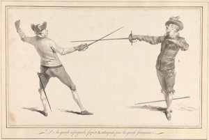 Af den spanske garde, figur A angrebet af den franske garde