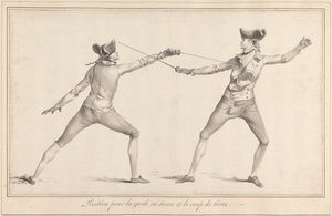Stilling for Garde en Tierce og Coup de Tierce af James Gwin