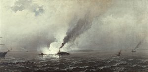 Monitoren og Merrimac, 1874-75 af James Hamilton
