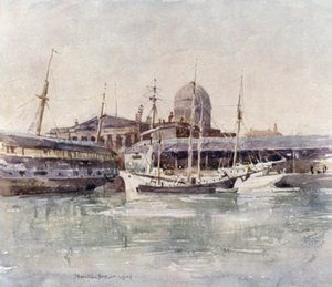 Custom House fra Salthouse Dock af James Hamilton Hay