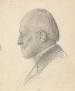 Portræt af en ældre herre og portræt af en ældre kvinde af James Havard Thomas